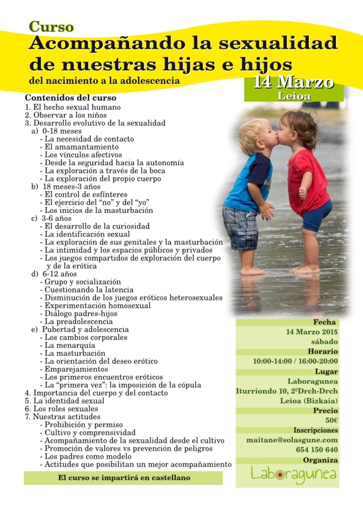 Curso Acompañando La Sexualidad De Nuestras Hijas E Hijos Ikastaroa Laboragunea 5653